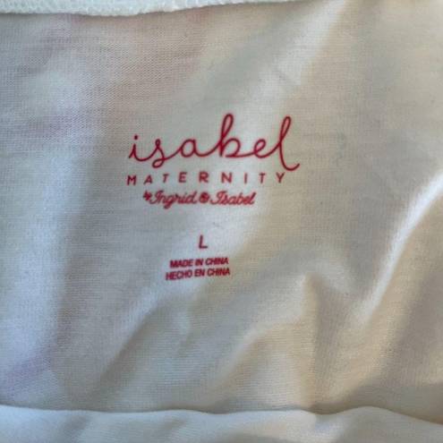 Isabel Maternity NWT  Short Sleeve "You are Loved" Graphic Tee Cream & Red large