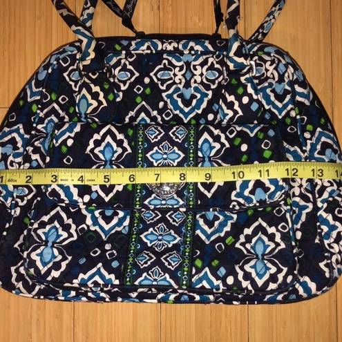 Vera Bradley Retired  Turnlock Satchel Ink Blue