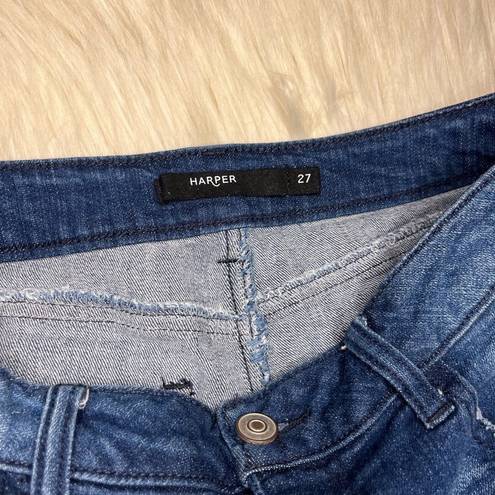 Harper  embroidery pocket distressed denim shorts sz 27