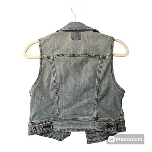 American Eagle  Womens Cropped Denim Vest, Small