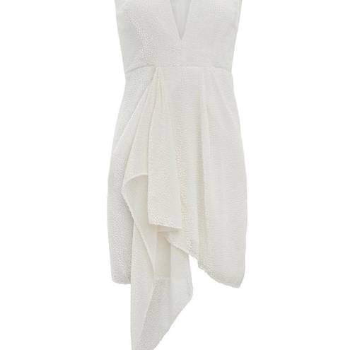 Michelle Mason 𝅺 White Strapless Velvet dress