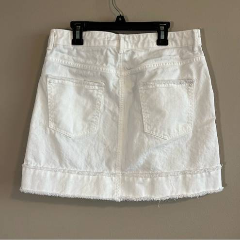 ZARA  Women’s White Denim Mini Skirt Medium