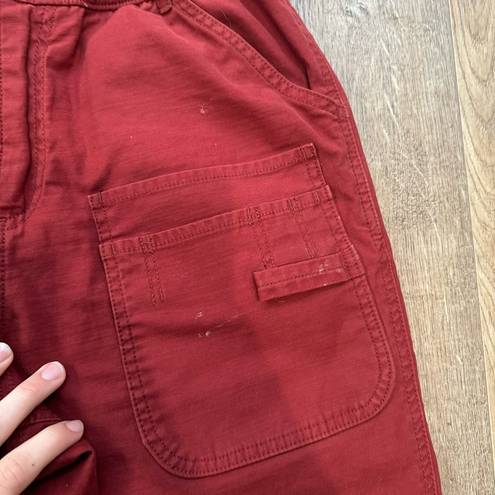 Free People Movement FP Movement by Free People High Rise Wide Leg Red Cargo Pants Size S