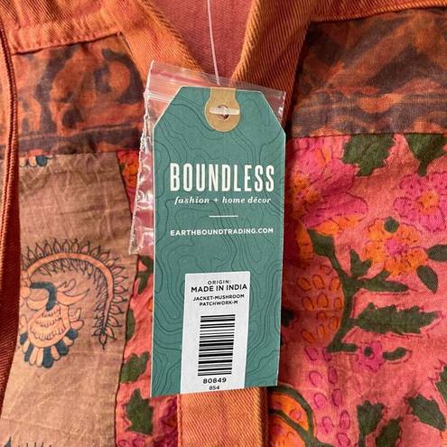 Earthbound NWT  Trading Co Cropped Button Hoodie Burnt Orange M