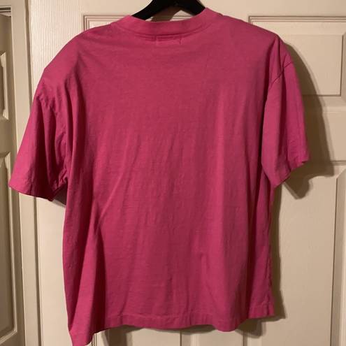 Oscar de la Renta Vintage  Expressions barbiecore pink t-shirt, size large