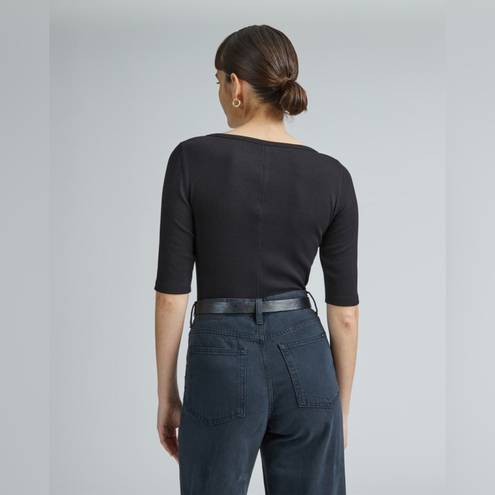 Everlane NWT  The Pima Micro-Rib Scoop-Neck Tee