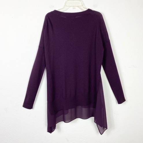 ALLSAINTS  Purple Libby Crewneck 100% Merino Wool Long Sleeve Tunic Sweater Sz S