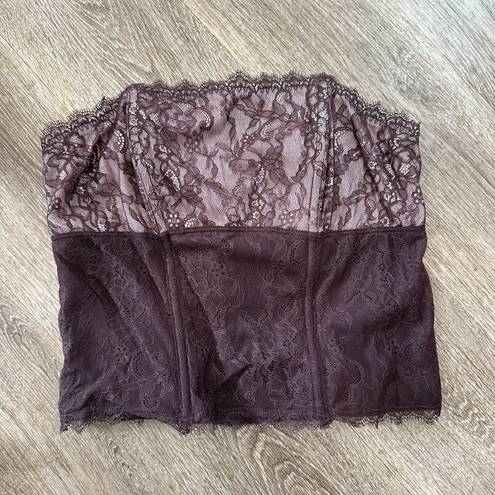 DKNY Purple Lace Corset Top