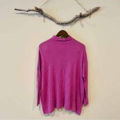 Lou & grey  Purple Mock Neck Tunic Sweater