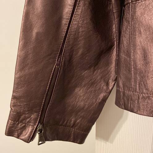 Bernardo  Womens Leather Jacket excellent condition long 25” bust 38/40”