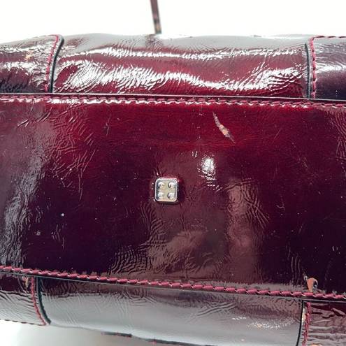 Loewe  Amazona 28 Burgundy Patent Leather Handbag (minor callouts in pics)