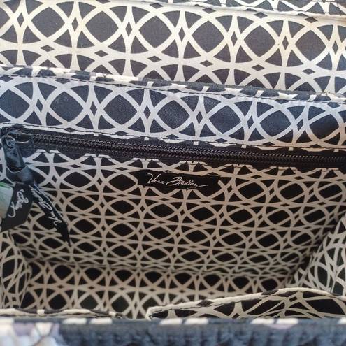 Vera Bradley  JULIA Satchel in Night & Day Crossbody Strap Black and White