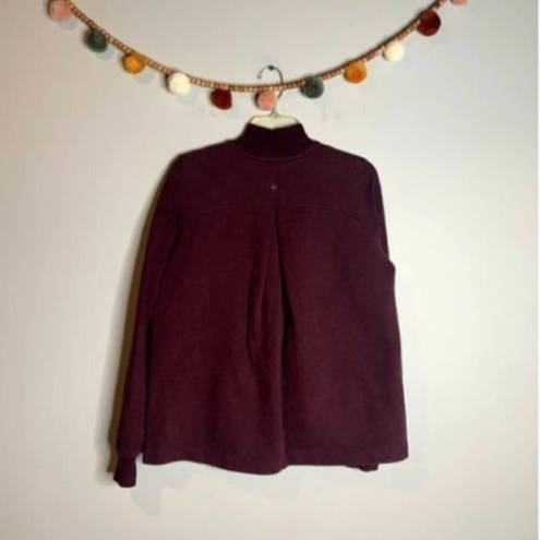 Lululemon  Maroon Pleat to Street Bomber jacket