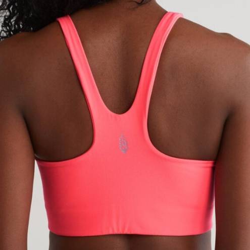 Free People Movement Womens Never Better Racerback Bra Size M Neon Coral