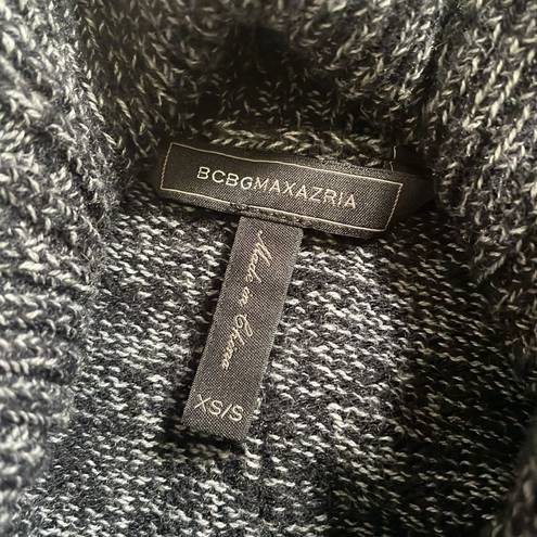 BCBGMAXAZRIA  Charcoal Grey Cowl Neck Sleeveless Sweater Vest Tunic size XS / S