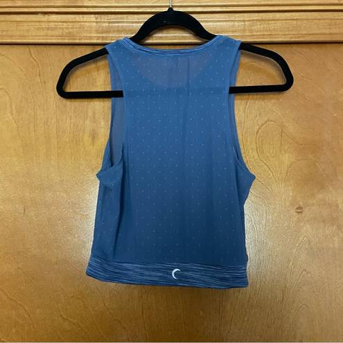 Zyia  Active Calm Blue Luxe Strappy Mesh Tank Top