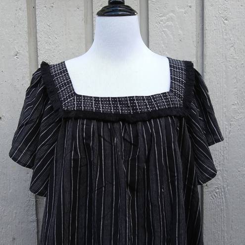 Isabel Maternity stripe short sleeve blouse Size Small