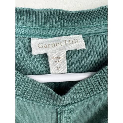 Garnet Hill  Green Classic French Terry Sweatshirt M