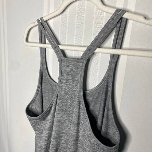 New Balance  Racerback Tank Top Large Sleeveless Athletic Gray Silver Workout