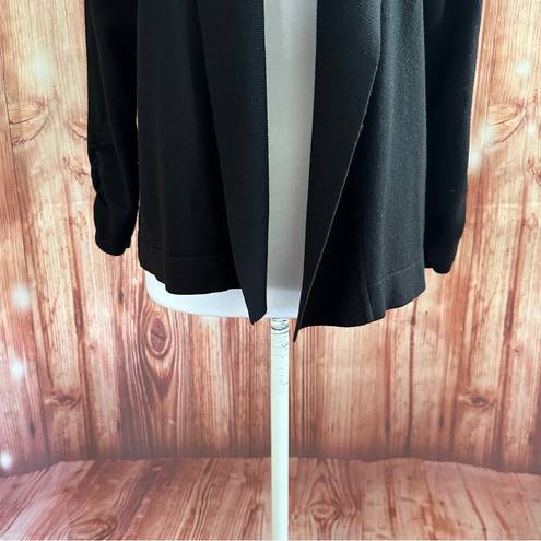 89th and Madison  Black Shawl Collar Open Cardigan