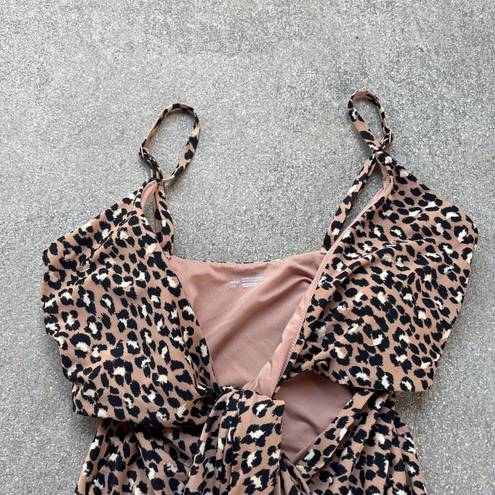 Aerie Leopard Print One Piece Full Overage SwimSuit