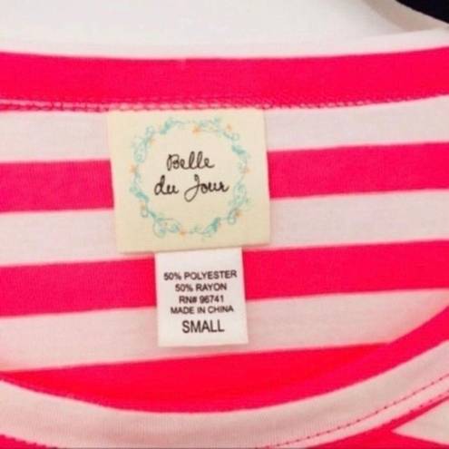 belle du jour SZ S Striped Jersey Crop Top