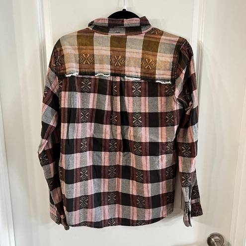 We The Free Women's  Button Up Long Sleeve Blouse Size Large