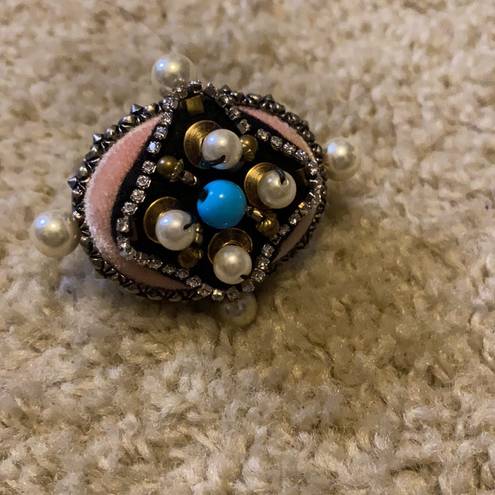 Gucci  velvet and faux Pearl Doppio Ring