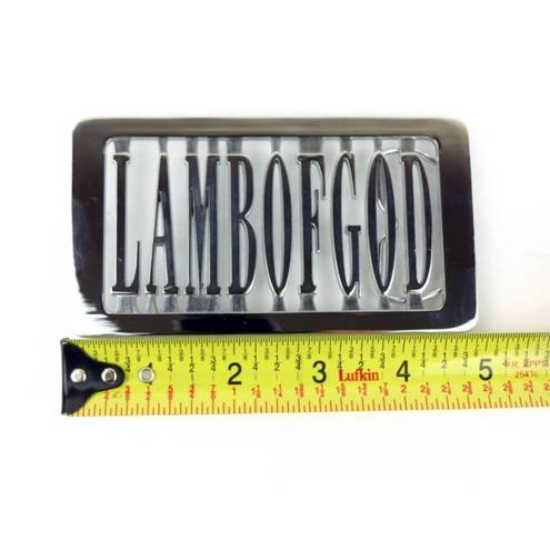 L.A.M.B. of God Chrome Metal Logo Belt Buckle 2007 Congregation Fan Club