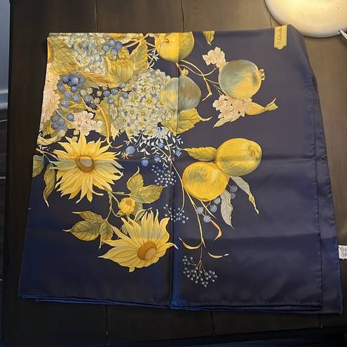 Salvatore Ferragamo  Blue & Yellow floral scarf