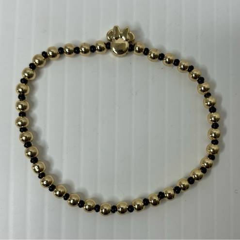 BaubleBar  Disney X Minnie Mouse Bracelet - Black & Gold Beads Stackable Reversib