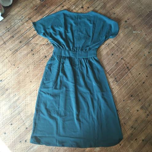 Petal  Lush NWT forest green scoop neck dress
