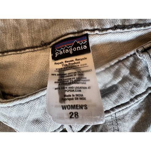 Patagonia  Denim Jeans size 28 Straight Leg Gray Organic Cotton Womens Stretch