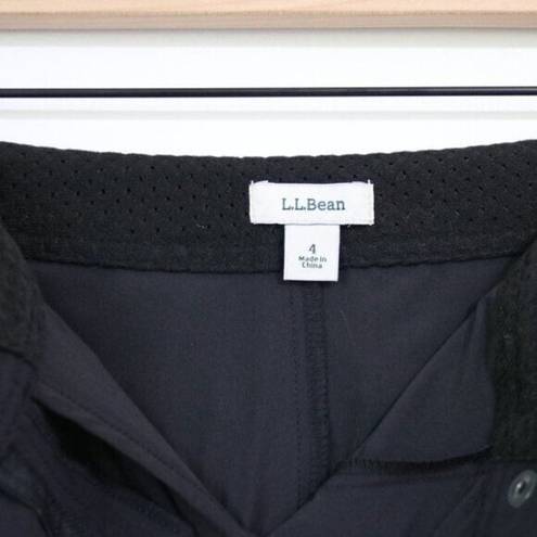 L.L.Bean  Athletic Skirt / Skort Black Size 4 EUC Pockets Hiking