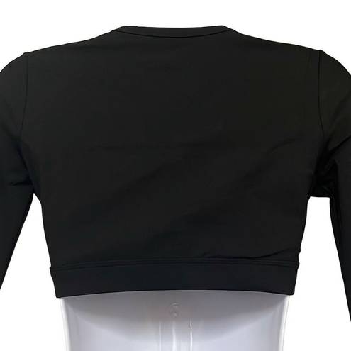 n:philanthropy n philanthropy Womens Small Crop Top Black Cut Out Long Sleeve Streetwear NWT