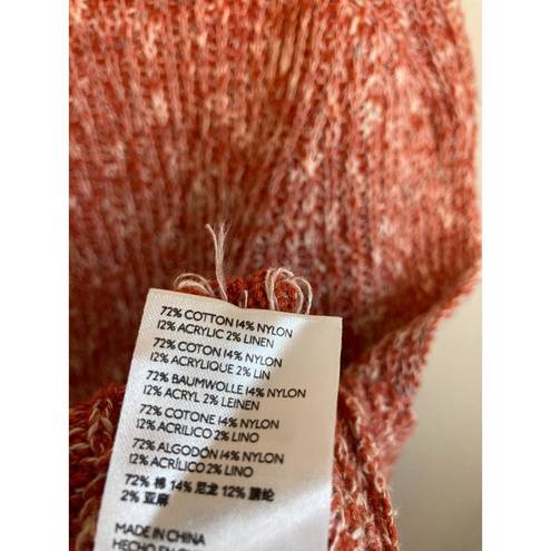 Pilcro  Anthropologie Light Orange Knit Sweater Short Sleeve Open Back Top XSP