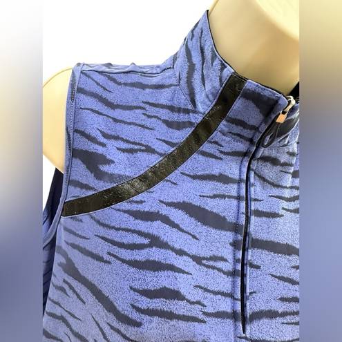 Polo COPY - Jamie Sadock Womens Golf  Tiger print sleeveless Zip *READ*