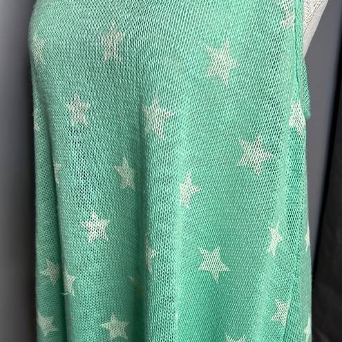 Vintage Havana LARGE MINT GREEN RACER BACK KNIT TANK TOP WITH STARS New