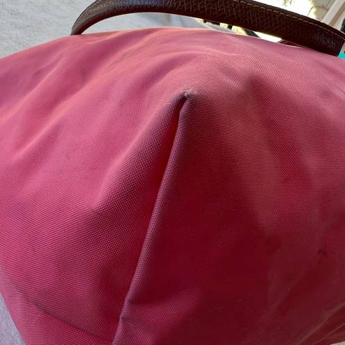 Longchamp  bright pink “Le Pilage” tote bag