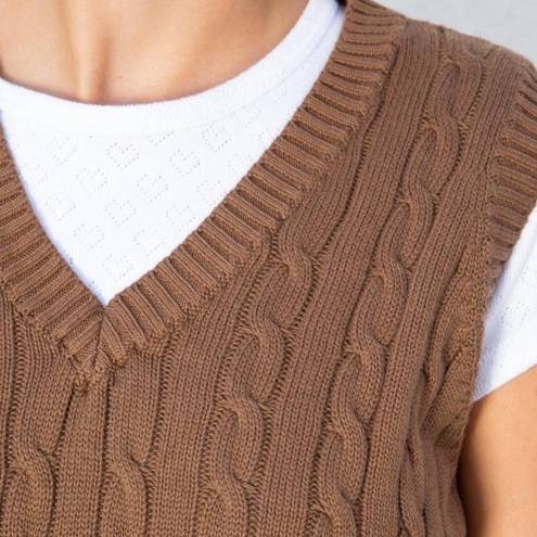 Brandy Melville  brown sweater Vest