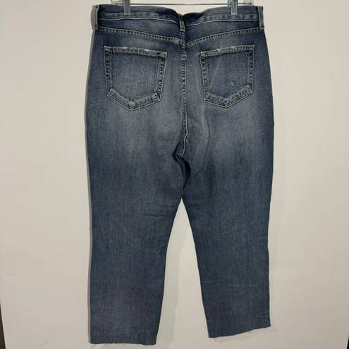 L'Agence New L’agence Cropped Ripped Maternity Jeans Raw Hem Size 25