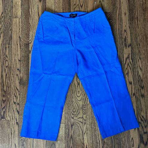 Talbots Vintage  Blue Linen Capri Pants Women’s 14