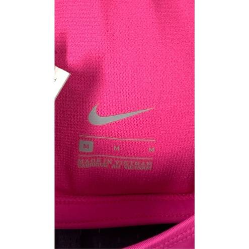 Nike  Women's Sport Mesh Layered Tankini Swim Top Black And Pink Size Medium