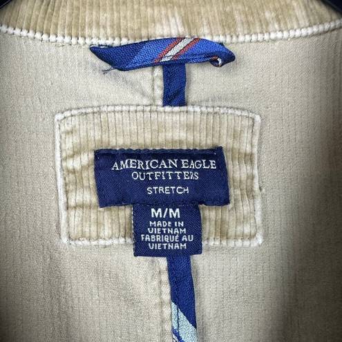 American Eagle  Stretch Corduroy 2 button Tan Blazer Jacket- Size Medium