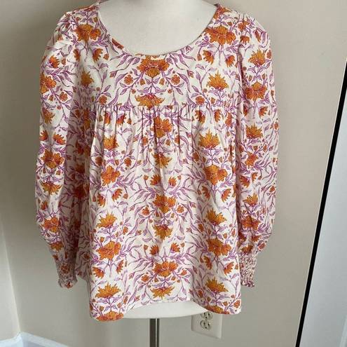 Universal Threads Universal Thread Floral Print Long Balloon Sleeve Blouse Size XL