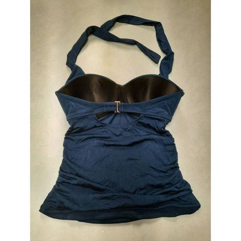 Athleta  Size 32B/C Dress Blue Aqualuxe Bra Cup 2 Way Tankini Top