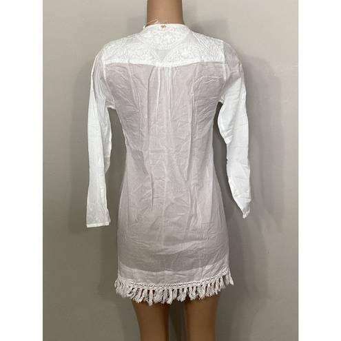 PilyQ New.  Water Lily White tunic. XS/S Regularly $134