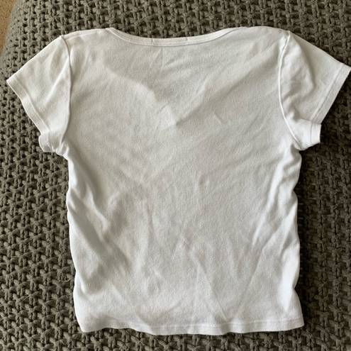 Brandy Melville white baby tee