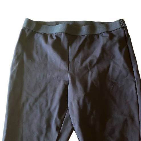 Talbots  Elastic Waist Side Zipper Hem Capri Pants Black Size 16