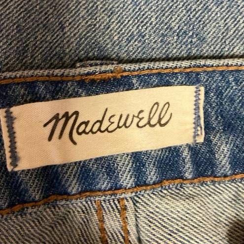 Madewell  Blue The Perfect Vintage Tapered Rip Knee High Rise Crop Denim Jeans 28